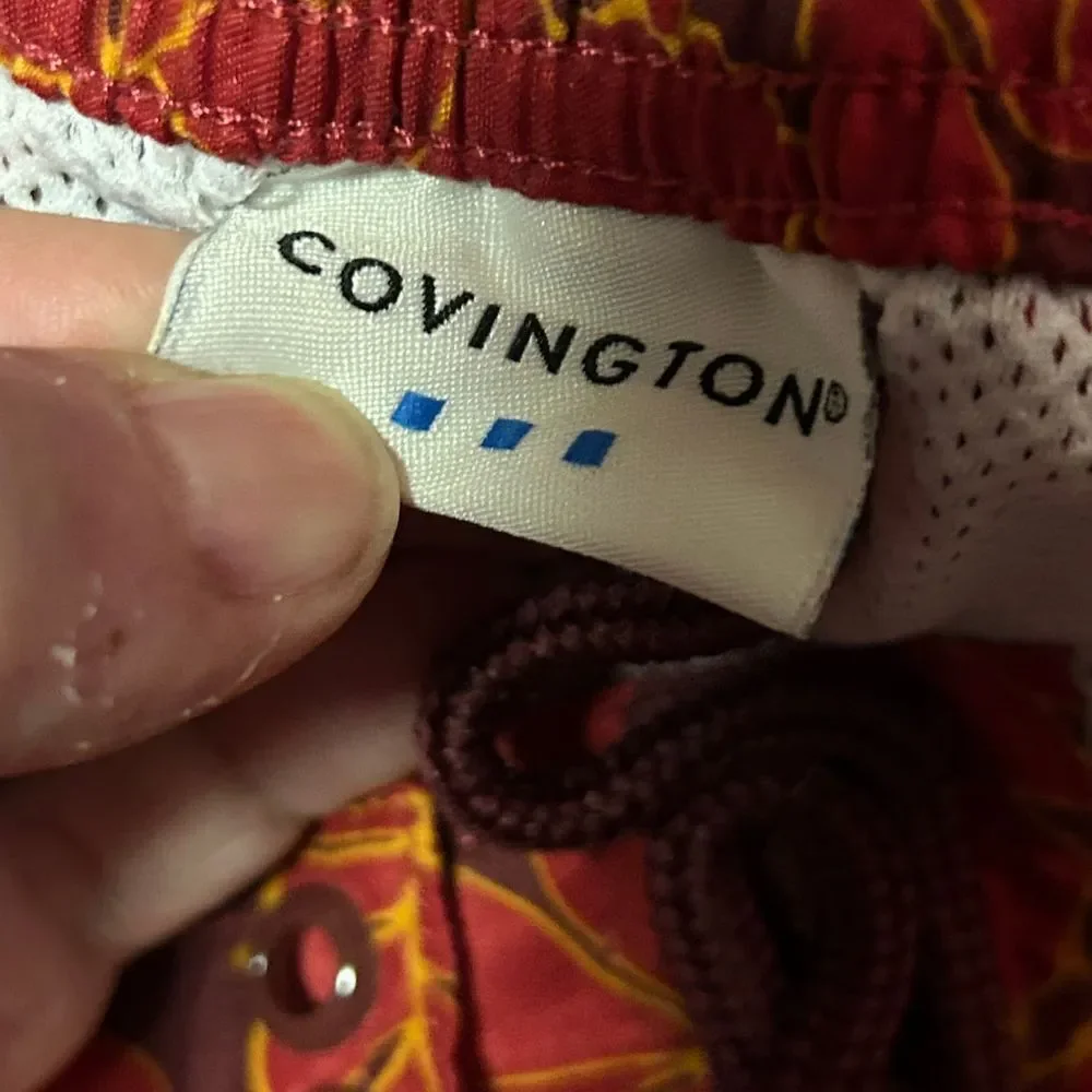 Covington Swim Trunks Large Red Floral